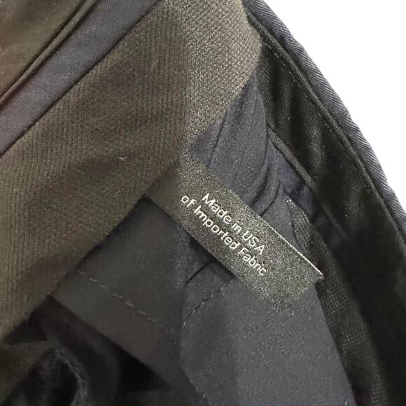 Theory Halientra Chino Wide-Leg Pants Cotton Blend Size 0 Navy #G0204217 - Picture 4 of 6